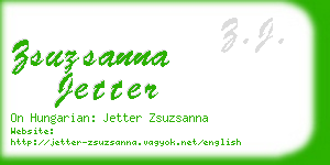 zsuzsanna jetter business card
